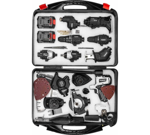 Набор электроинструментов FORSAGE F-JCB-18MT-B с 2-мя АКБ, кейс