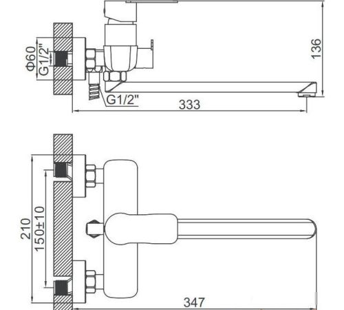 Смеситель Ledeme L72218B