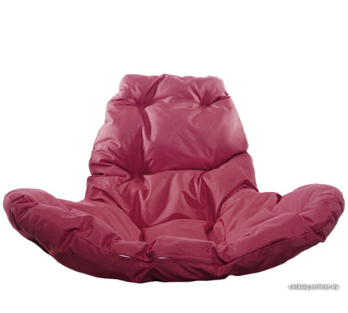 Подвесное кресло M-Group Капля Люкс 11030402 черный ротанг/бордовая подушка