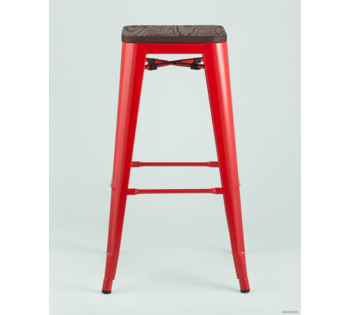 Табурет Stool Group TOLIX WOOD барный красный глянцевый