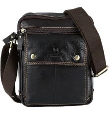 Мужская сумка Poshete 196-9024-DBW коричневый