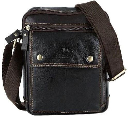 Мужская сумка Poshete 196-9024-DBW коричневый