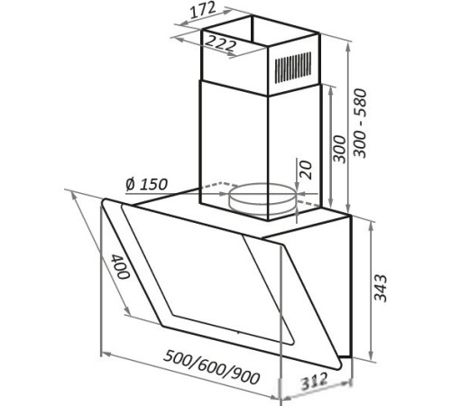 Кухонная вытяжка MAUNFELD Wind 60 белый