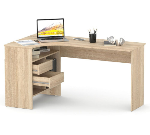 Стол Сокол СПМ-25 левый, дуб сонома