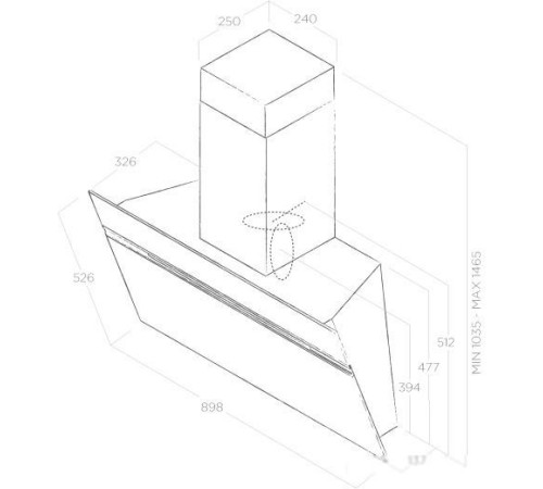 Кухонная вытяжка Elica Stripe Urban Zinc/A/90
