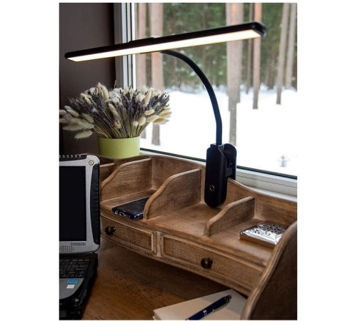 Настольная лампа Lucia Flex Accu Clip L555 черный