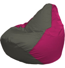 Кресло-мешок Flagman Груша Макси Г2.1-371 фуксия/серый темный