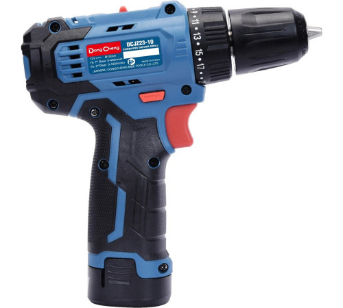 Дрель-шуруповерт DongCheng DCJZ23-10 Type EK с 2-мя АКБ, кейс