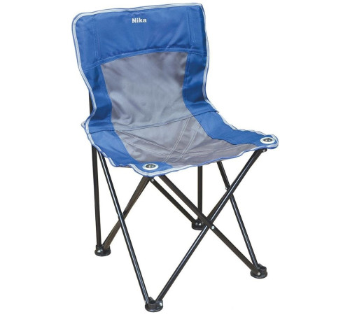 Стул Nika походный со спинкой синий/серый [ПСП3]