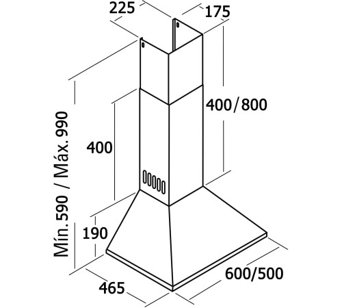 Кухонная вытяжка CATA V3-S500 BR