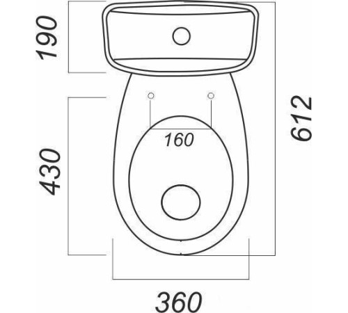 Унитаз Sanita Эталон Эконом ETLSACC01090113