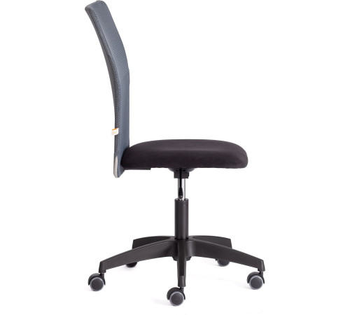 Кресло TetChair Star флок/ткань черный/серый, 35/W-12