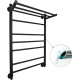 Полотенцесушитель Маргроид Вид 10 80x50 с полкой черный матовый, полная комплектация