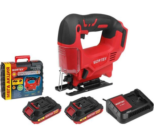 Электролобзик Wortex CJS 6529 с 2-мя АКБ, кейс