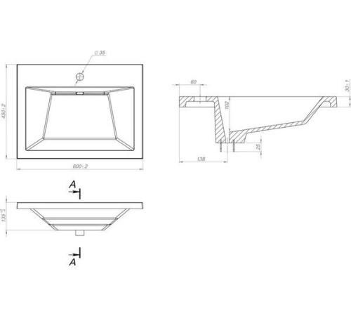 Умывальник Versalia Блисс-60 10.R01.60.000