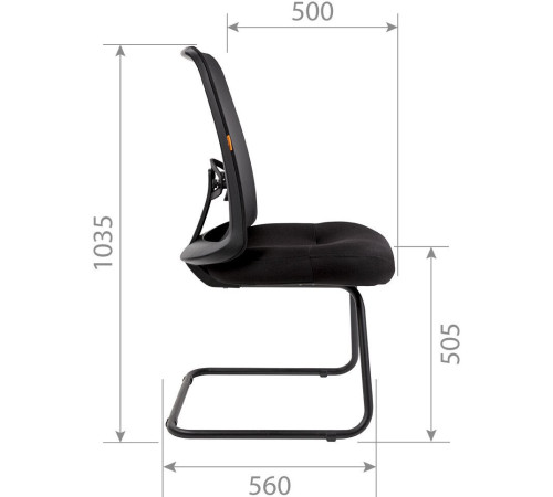 Офисный стул CHAIRMAN 535V ткань черный/серый