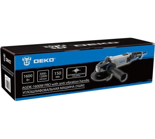 Угловая шлифмашина Deko AGDK-1600W PRO 084-1081