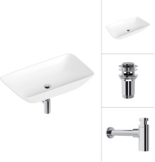 Умывальник Lauter 21886 + клапан 21190CH + сифон 21635CH хром