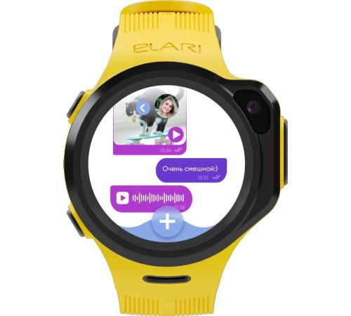 Детские умные часы Elari KidPhone 4GR M желтый