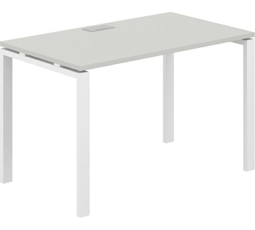 Офисный стол Norden 120х70х75 SG.204.SH.63.WH белый/серый бархат