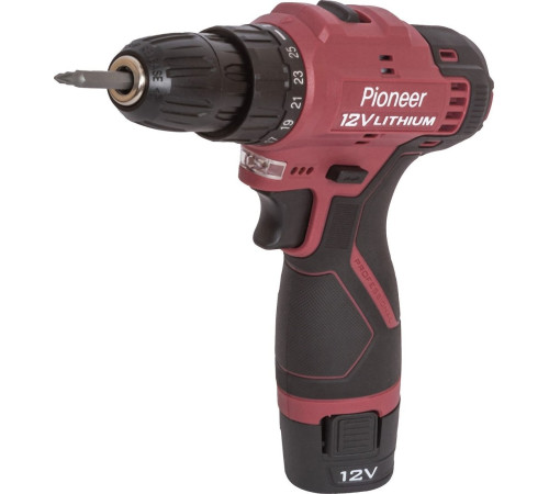 Дрель-шуруповерт Pioneer Tools CD-M1215-02C с 2-мя АКБ, кейс