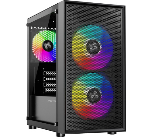 Корпус XASTRA A305M 3FRGB черный