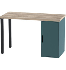 Офисный стол Mebelain Ингар 1/DV/T дуб беленый/серый/бирюзовый/черный