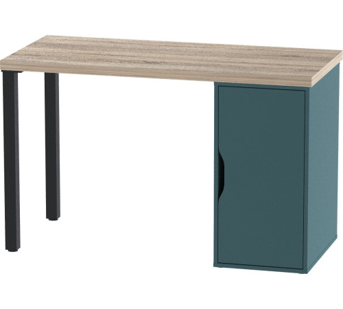 Офисный стол Mebelain Ингар 1/DV/T дуб беленый/серый/бирюзовый/черный