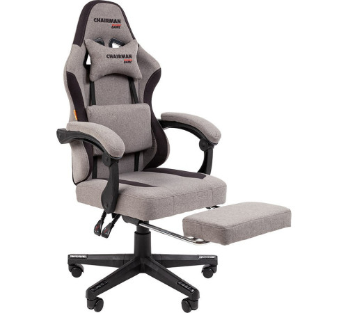 Игровое геймерское кресло CHAIRMAN CH27 ткань, серый/черный