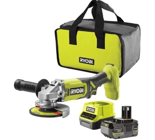 Угловая шлифмашина Ryobi RAG18125-1C40S 5133005643 с 1-им АКБ, сумка