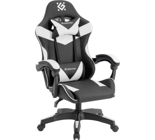 Игровое геймерское кресло Defender Urana черный/белый