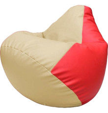Кресло-мешок Flagman Груша Макси Г2.3-1209 бежевый/красный