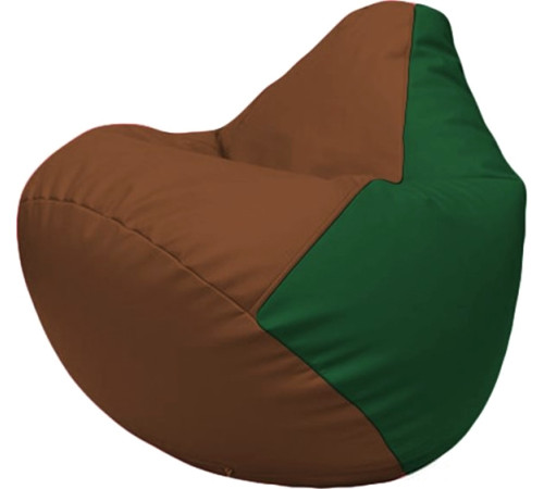 Кресло-мешок Flagman Груша Макси Г2.3-0701 коричневый/зелёный
