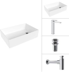 Умывальник Lauter 21518-1 + Cascade 21СК0655C + сифон 21635CH + дон.клапан 21190CH хром