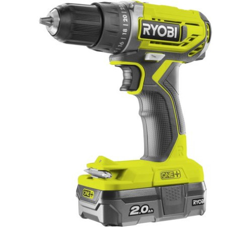 Дрель-шуруповерт Ryobi R18DD2-220S 5133003821 с 2-мя АКБ, сумка