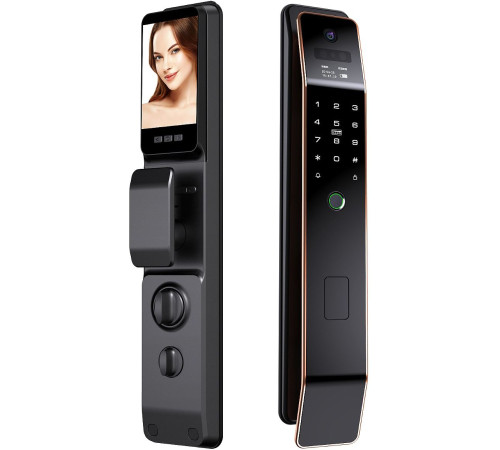 Дверной замок Roome Tuya 3D face intercom Lock 3D face-1 черный