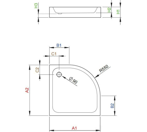 Душевой поддон Radaway Siros A Compact 90x90 [SBA9917-2]