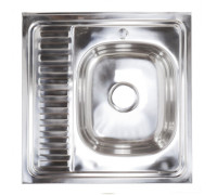 Кухонная мойка AKS Накладная 60x60 правая полированная