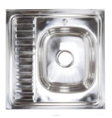 Кухонная мойка AKS Накладная 60x60 правая полированная
