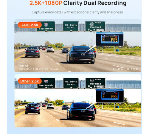 Видеорегистратор 70mai Dash Cam A410-1 международная версия