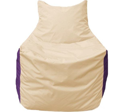 Кресло-мешок Flagman Фокс Ф2.1-132 слоновая кость/фиолетовый