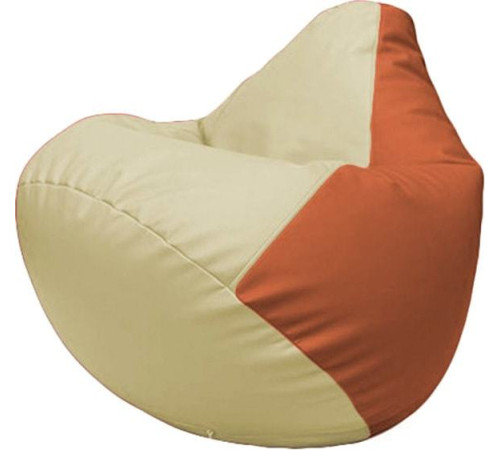 Кресло-мешок Flagman Груша Макси Г2.3-1023 светло-бежевый/оранжевый