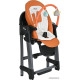Высокий стульчик Pituso Triola черная рама/оранжевый