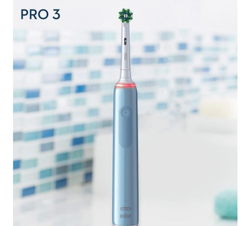 Электрическая зубная щетка Oral-B Pro 3 3000 Cross Action D505.513.3 голубой