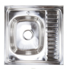 Кухонная мойка AKS Накладная 60x60 левая полированная
