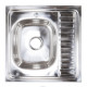 Кухонная мойка AKS Накладная 60x60 левая полированная