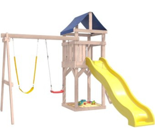Игровой комплекс National Tree Company С гибкими качелями IgroWoods ДКНП-11 не окрашен