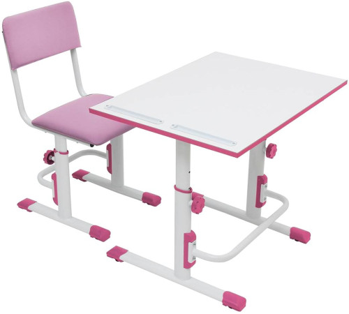 Ученический стул Polini Kids City/Smart S белый/розовый