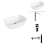 Умывальник Lauter 21493A + Moon 21СK81691C + сифон 21635CH + дон.клапан 21190CH хром