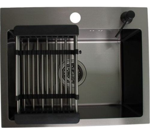 Кухонная мойка Wisent WS-35044B/GER013 с сифоном, дозатором и коландером